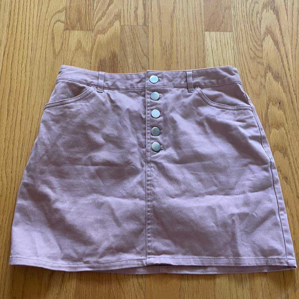 Forever 21 blush button up skirt, size small